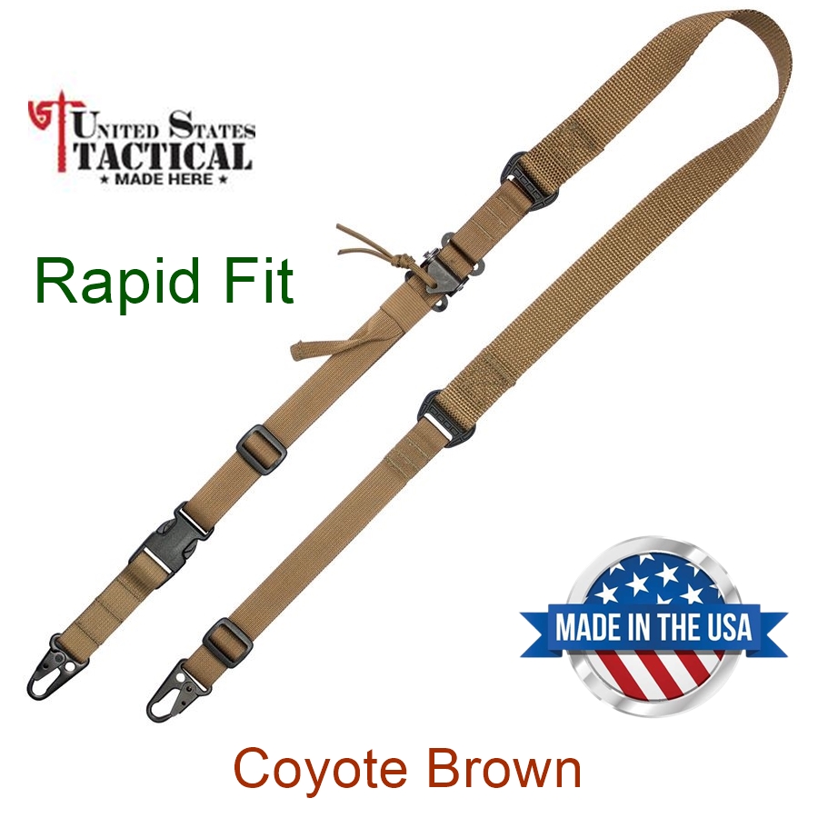 D2 Rapid Resize Tactical Sling Coyote Brown Made In The U.S.A.