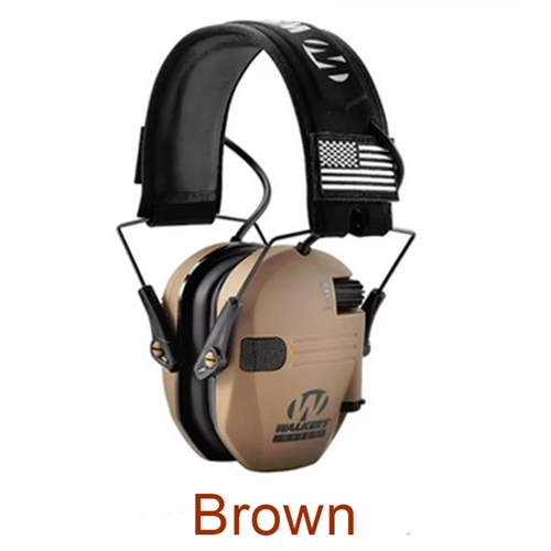 Walker's Razor Slim Electronic Ear Protection in Brown